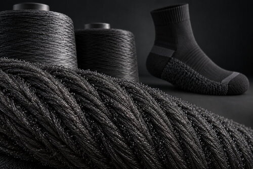 Qmaloft All-Polyester Terry-Bottom Sports Socks